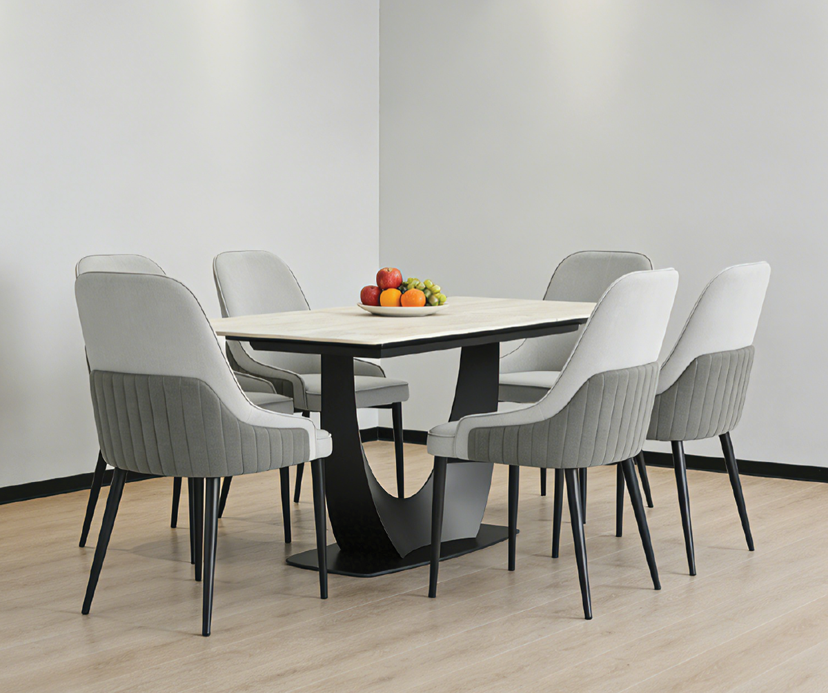 Wynford Marble-Look Dining Table