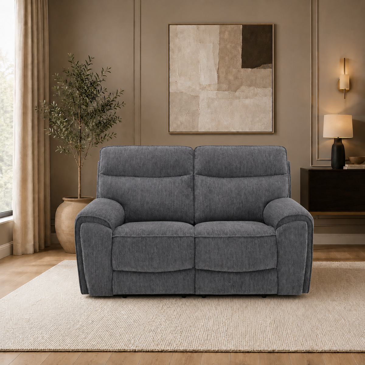 Shea Fabric Reclining Sofa, Loveseat & Chair Set