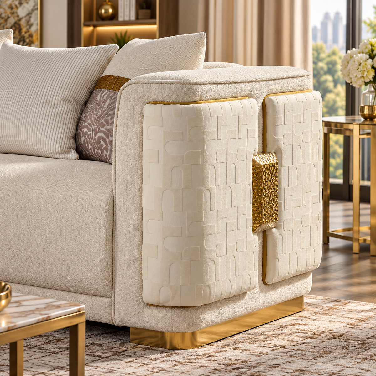 Tatiana Fabric Sofa, Loveseat & Chair Set