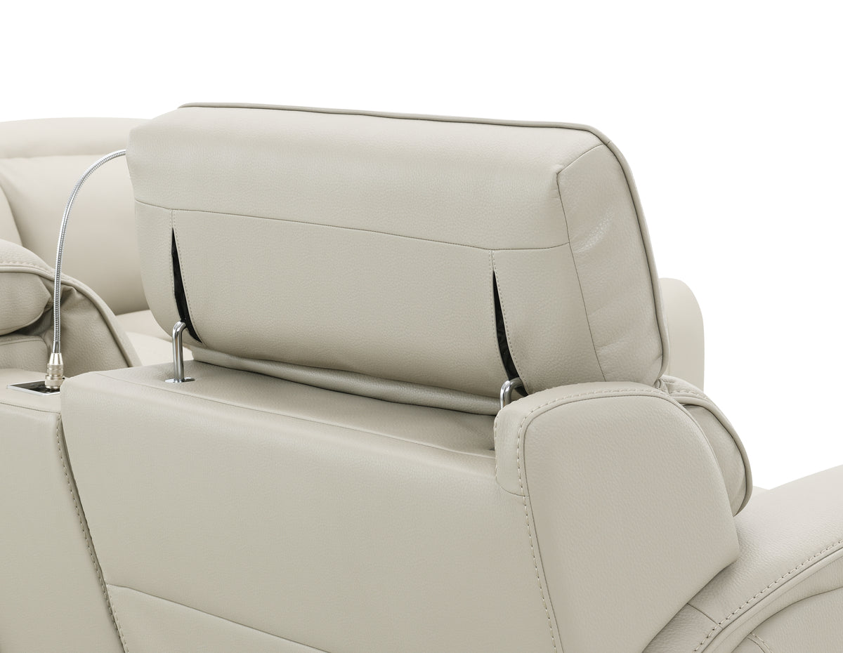 Escala Faux Leather Power Reclining Sectional Sofa