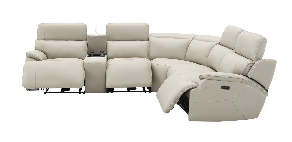 Escala Faux Leather Power Reclining Sectional Sofa