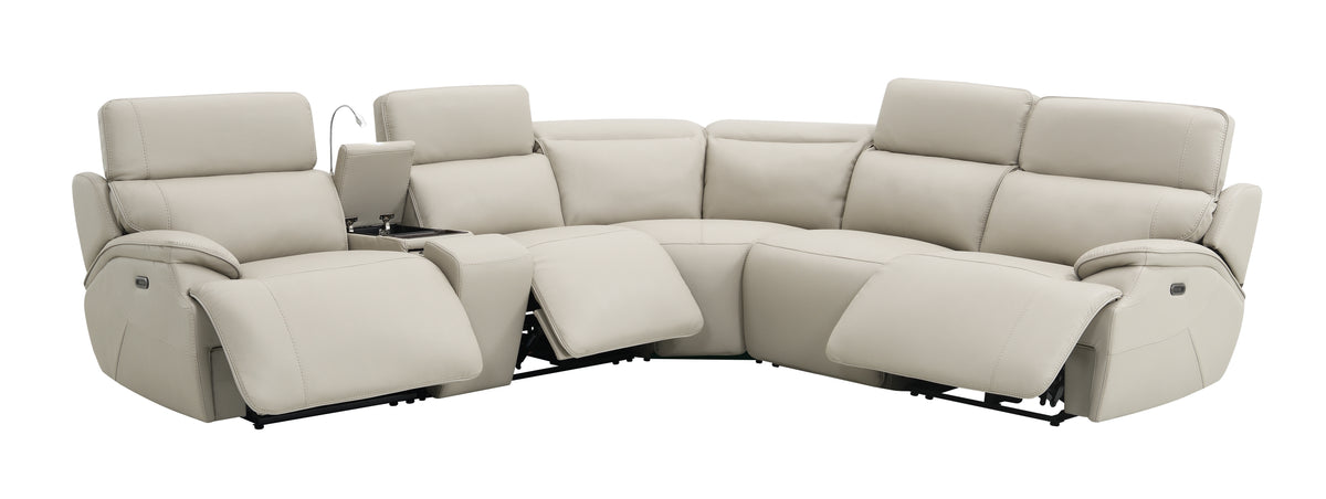Escala Faux Leather Power Reclining Sectional Sofa
