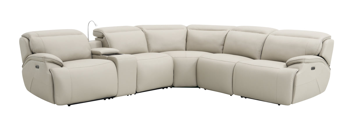 Escala Faux Leather Power Reclining Sectional Sofa