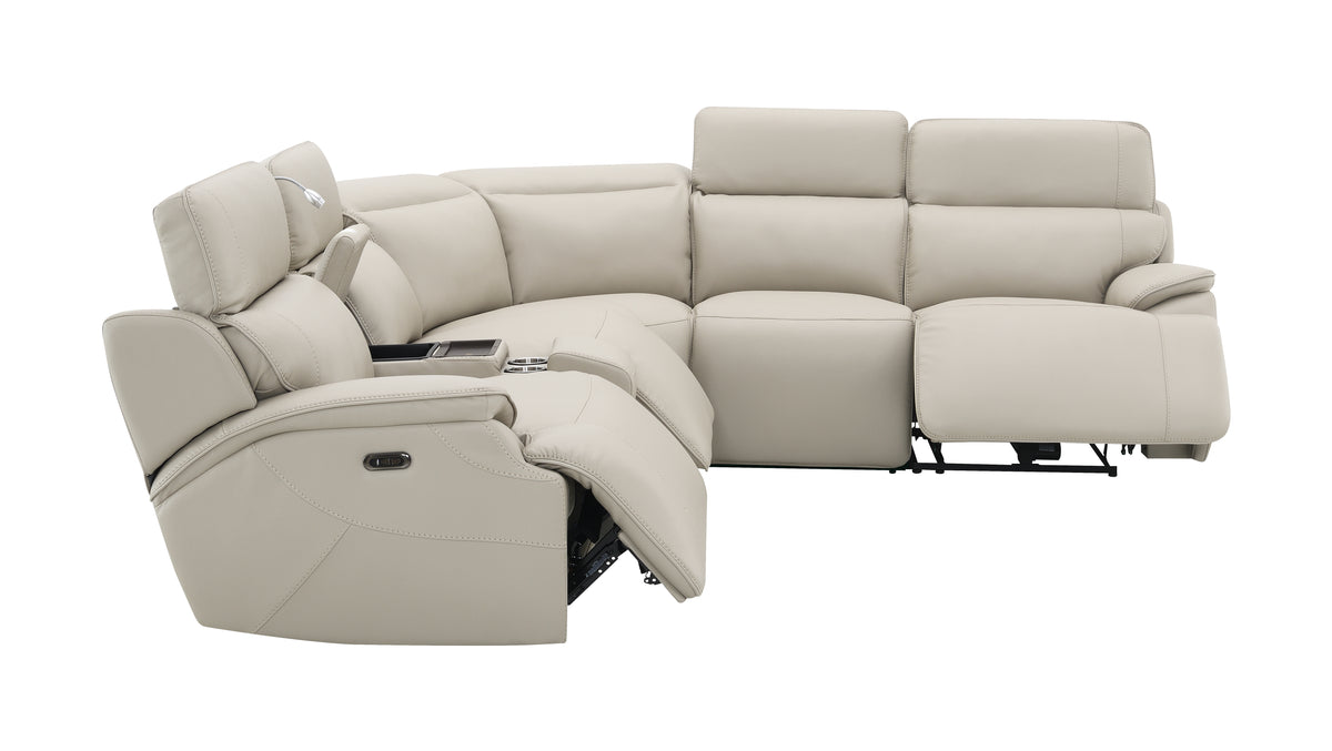 Escala Faux Leather Power Reclining Sectional Sofa