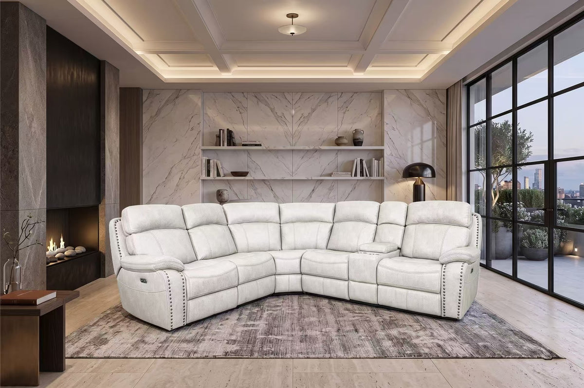 Boomfield Faux Leather Reclining Sectional Sofa