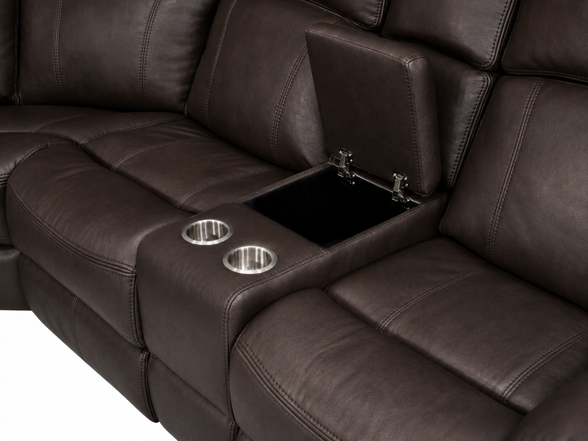 Boomfield Faux Leather Reclining Sectional Sofa