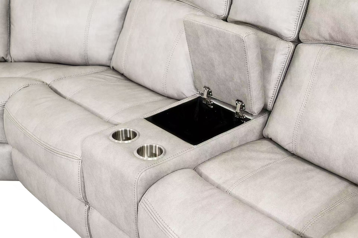 Boomfield Faux Leather Reclining Sectional Sofa