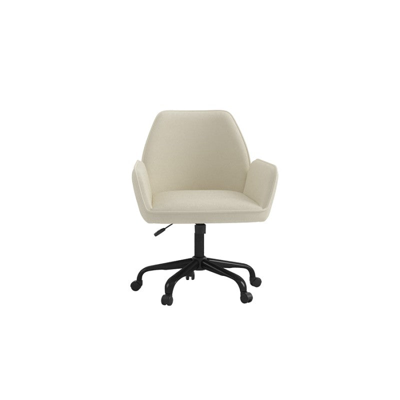 Mareo Ergonomic Beige Fabric Office Chair with Adjustable Height and Swivel