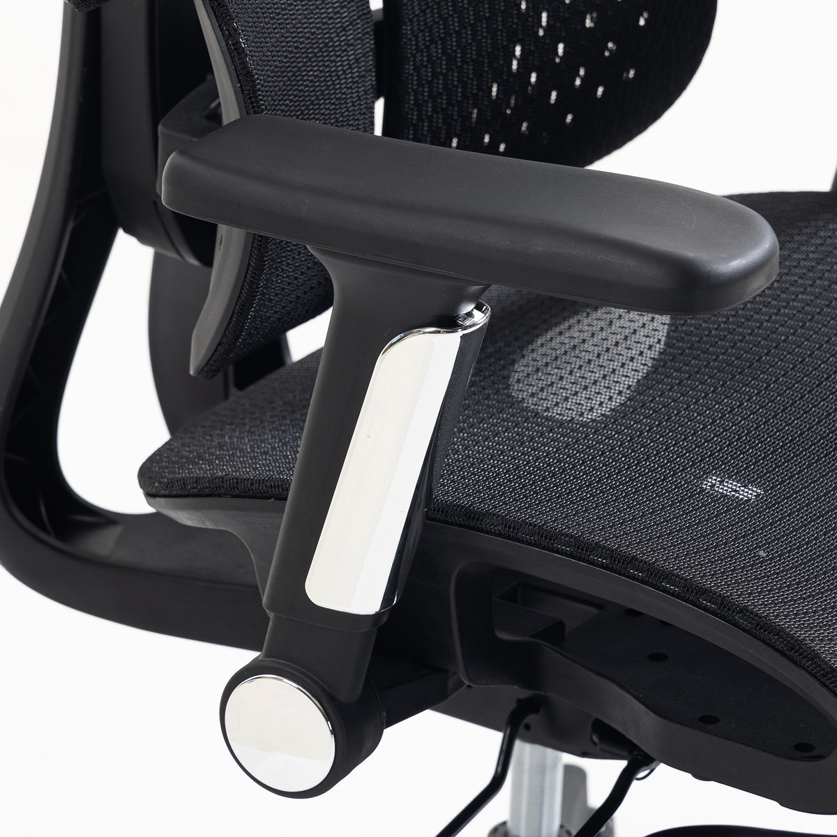 Ergonomic Office Chair with Lumbar Support, Mesh Reclining Desk Chair with Footrest, Black