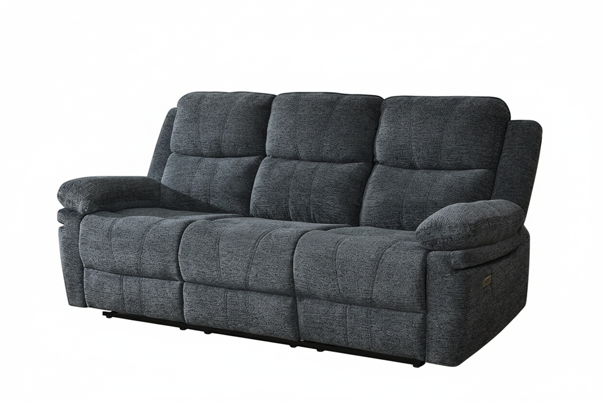 Upholstered Power Recliner Sofa