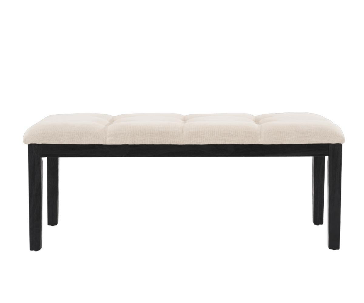 Elisa Upholstered Dining Bench – Beige