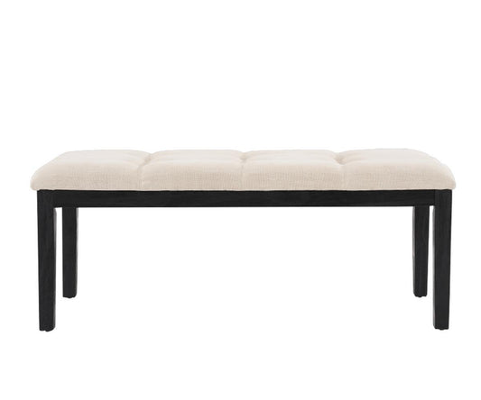 Elisa Upholstered Dining Bench – Beige