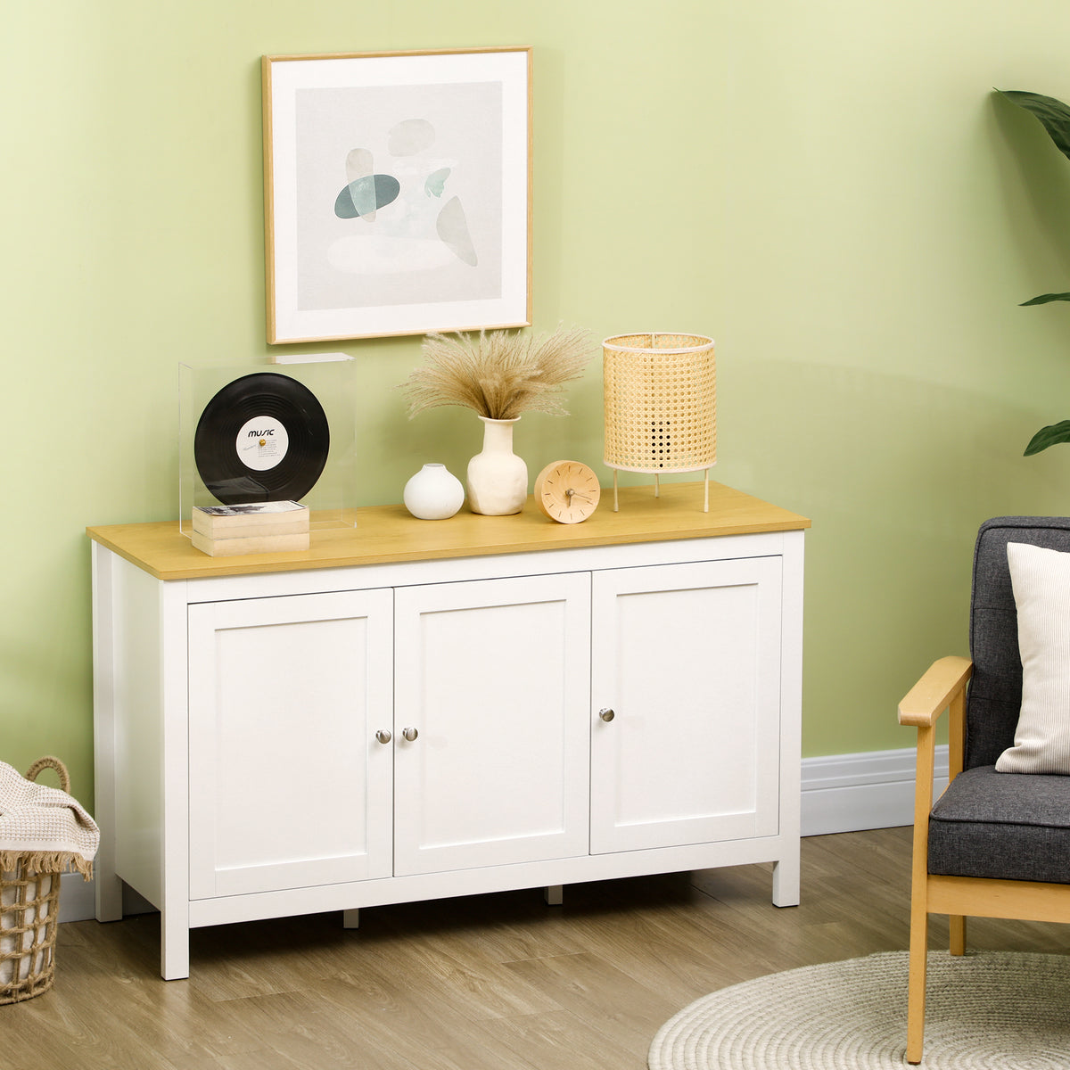 Buffet Cabinet with Doors and Adjustable Shelves – 47"W x 28"H