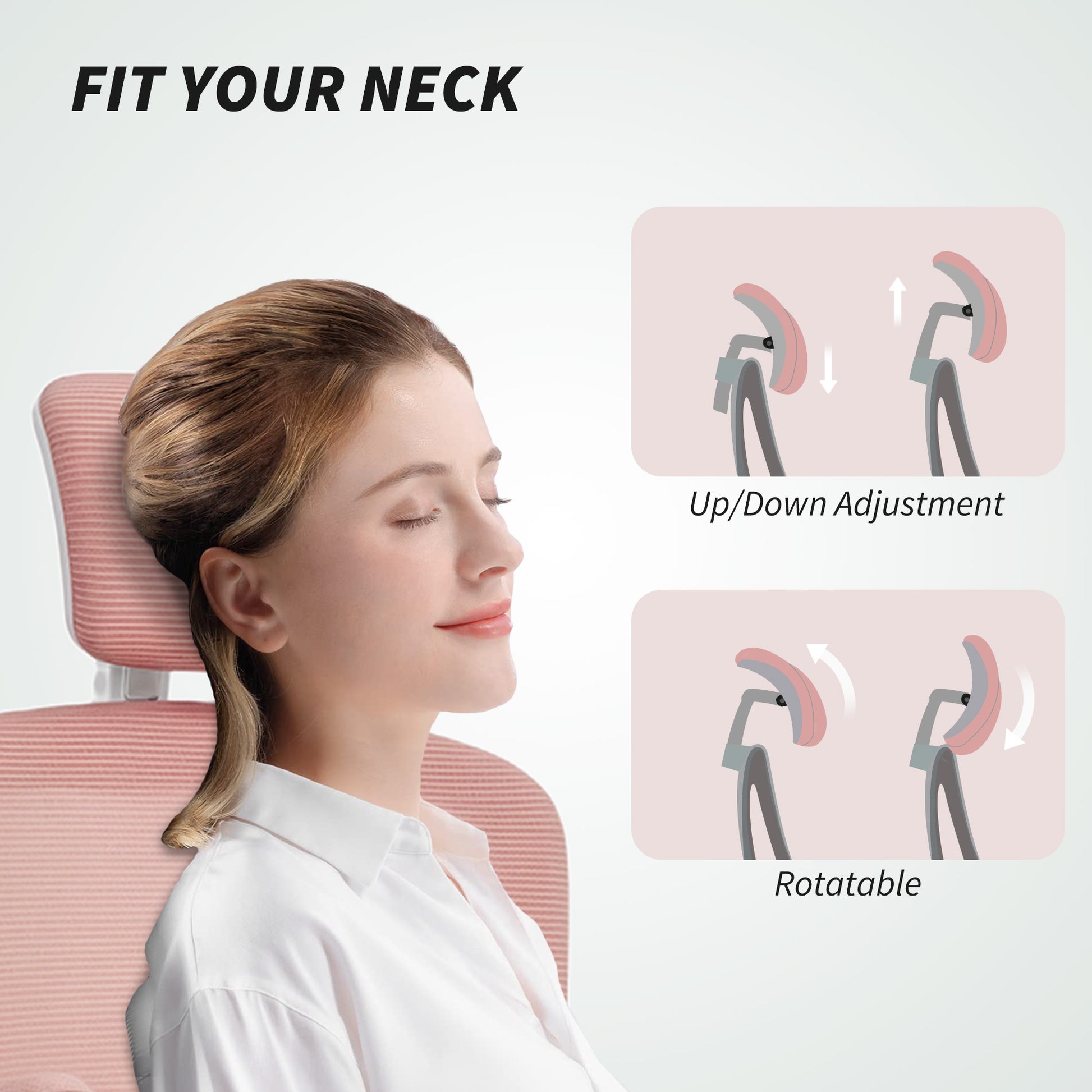 Ergonomic Mesh Office Chair: Adjustable Headrest, 4D Lumbar Support, Flip-Up Armrests