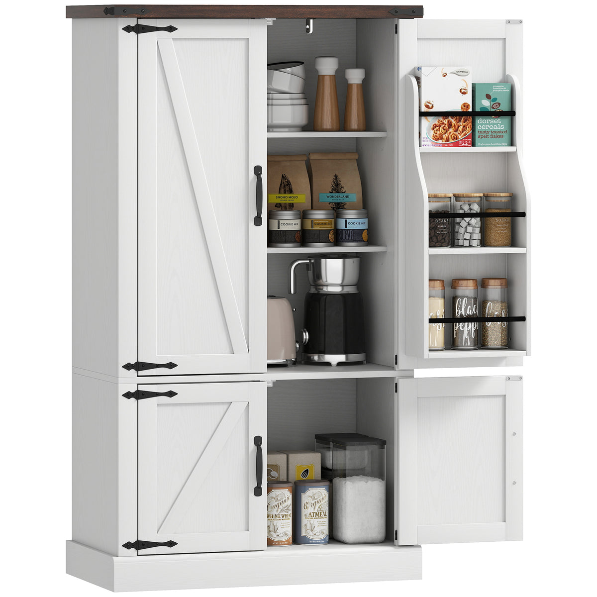 Kitchen Storage Cabinet with Adjustable Shelves – 30"W x 54"H