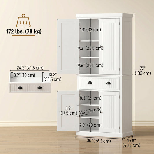 Kitchen Pantry with Drawer – 30"W x 72"H