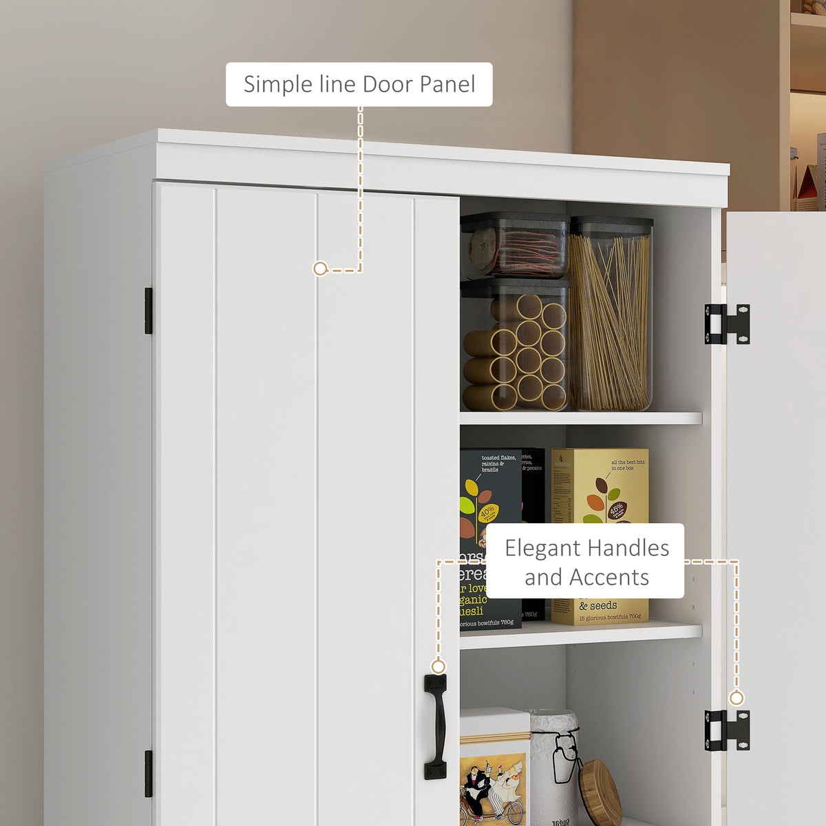 4-Door Storage Cabinet with Adjustable Shelves – 30"W x 70"H