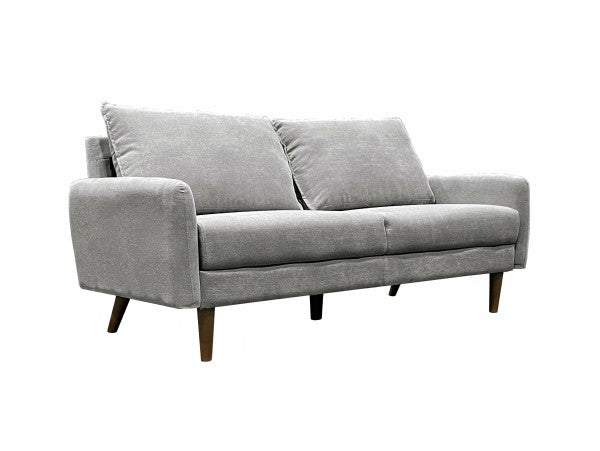 Ellison Modern 3-Seater Dark Grey Sofa | Durable Polyester Fabric & Splayed Legs