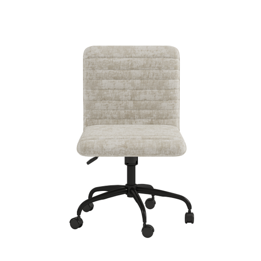 Otto Ergonomic Beige Fabric Office Chair with Adjustable Height and Smooth Swivel