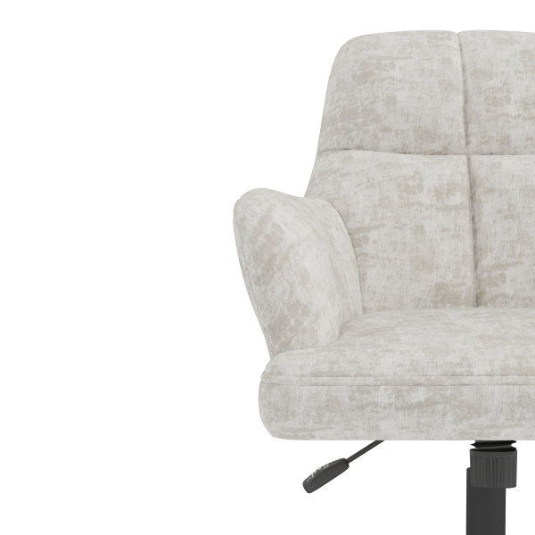Brassex Lazare Grey Fabric Ergonomic Swivel Adjustable Office Chair with Tufted Accents