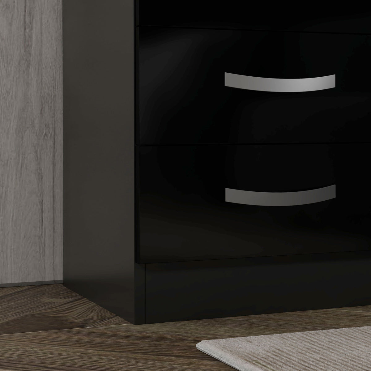 High Gloss Multi-Drawer Nightstands, Set of 2 – 16"W x 22"H