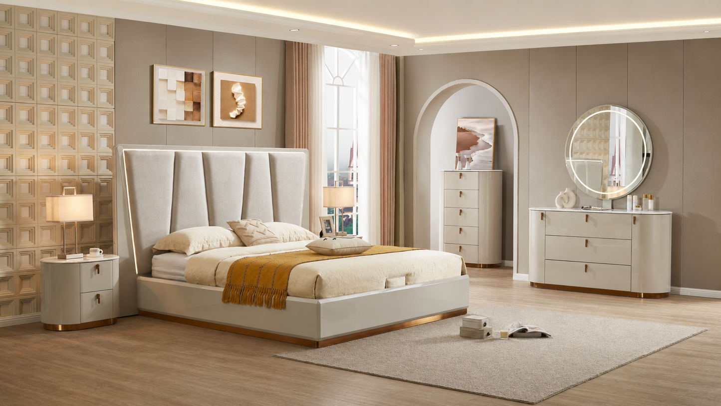 Rosa Modern Lift-Top Bedroom Set