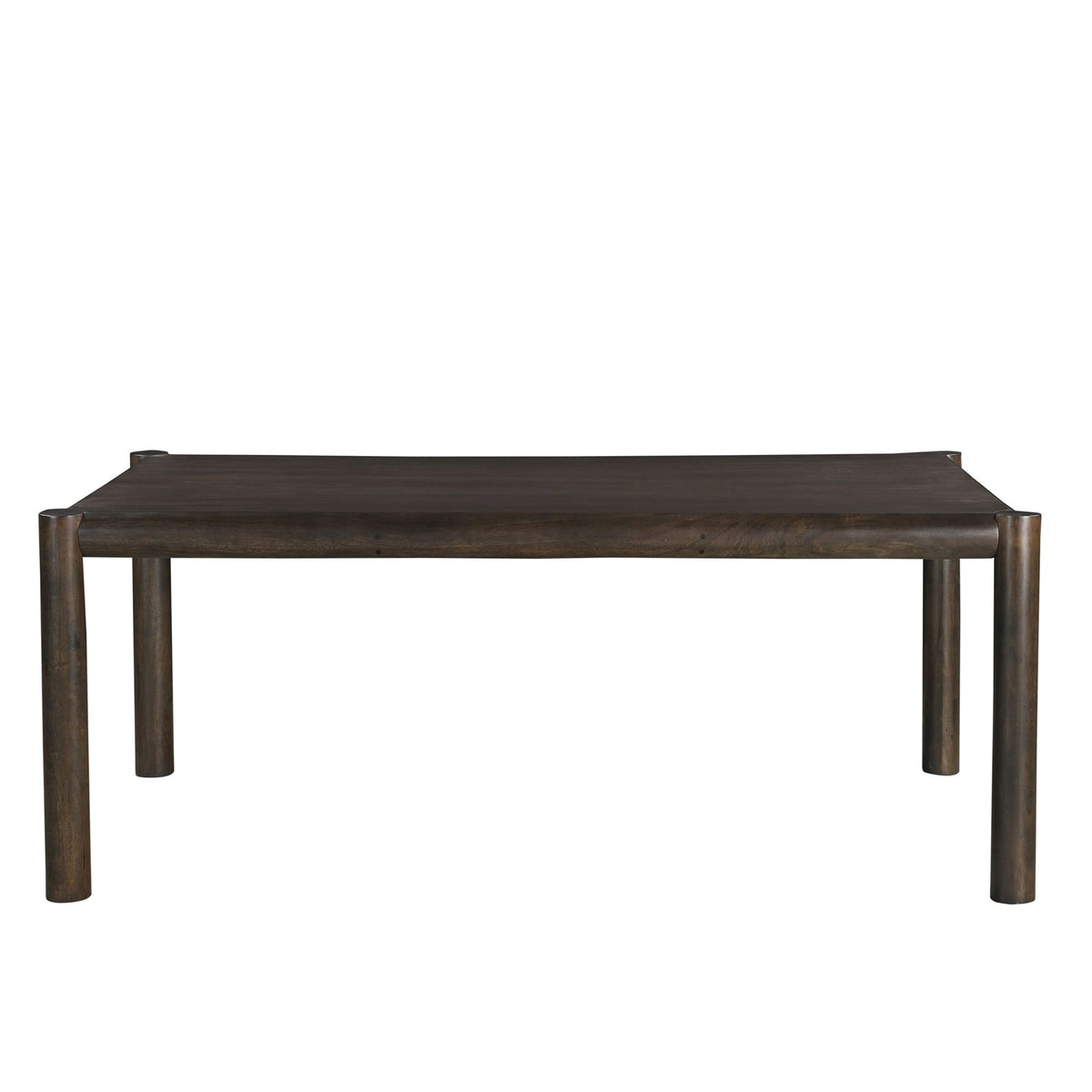Solid Mango Wood Rectangular Dining Table, 79" in Mocha