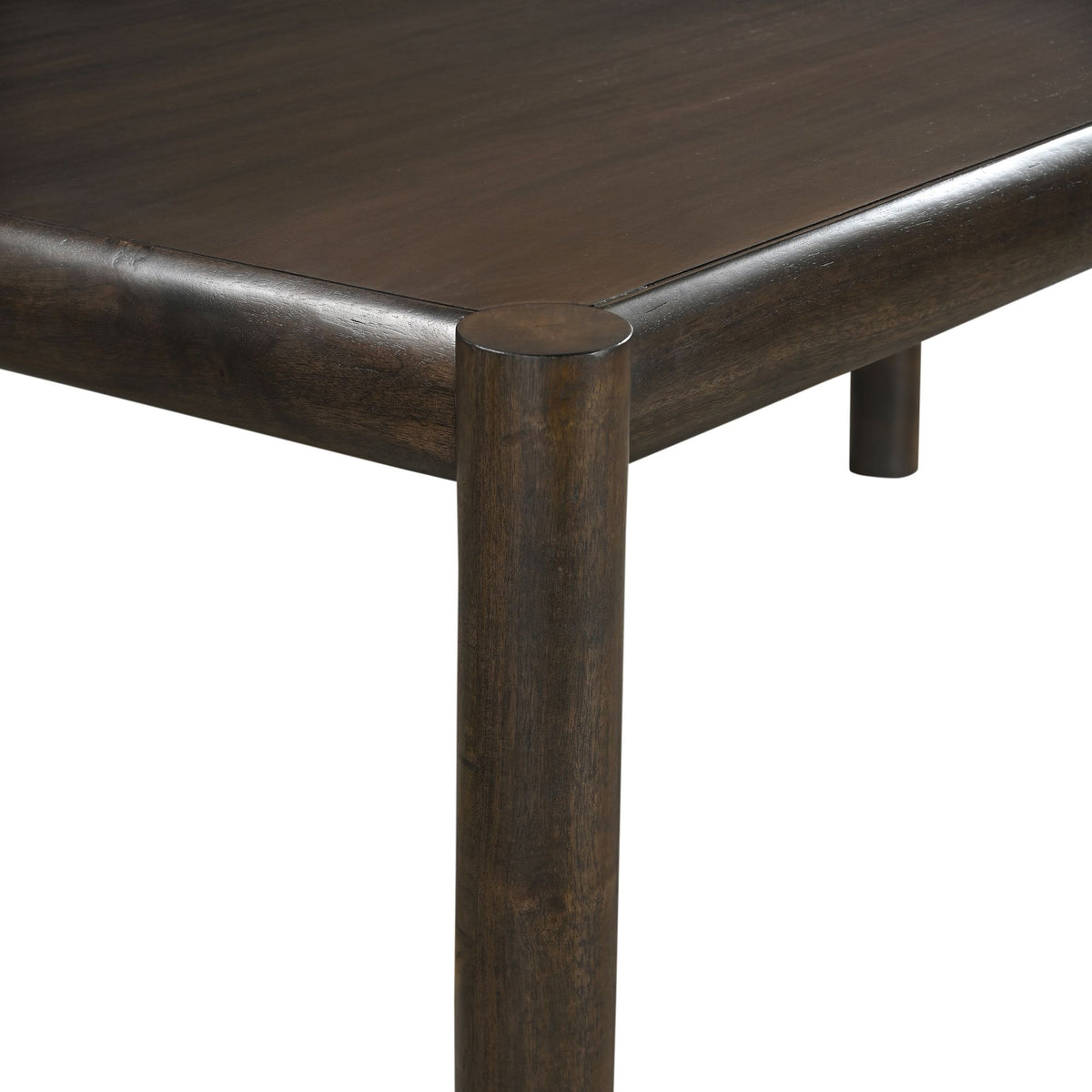 Solid Mango Wood Rectangular Dining Table, 79" in Mocha