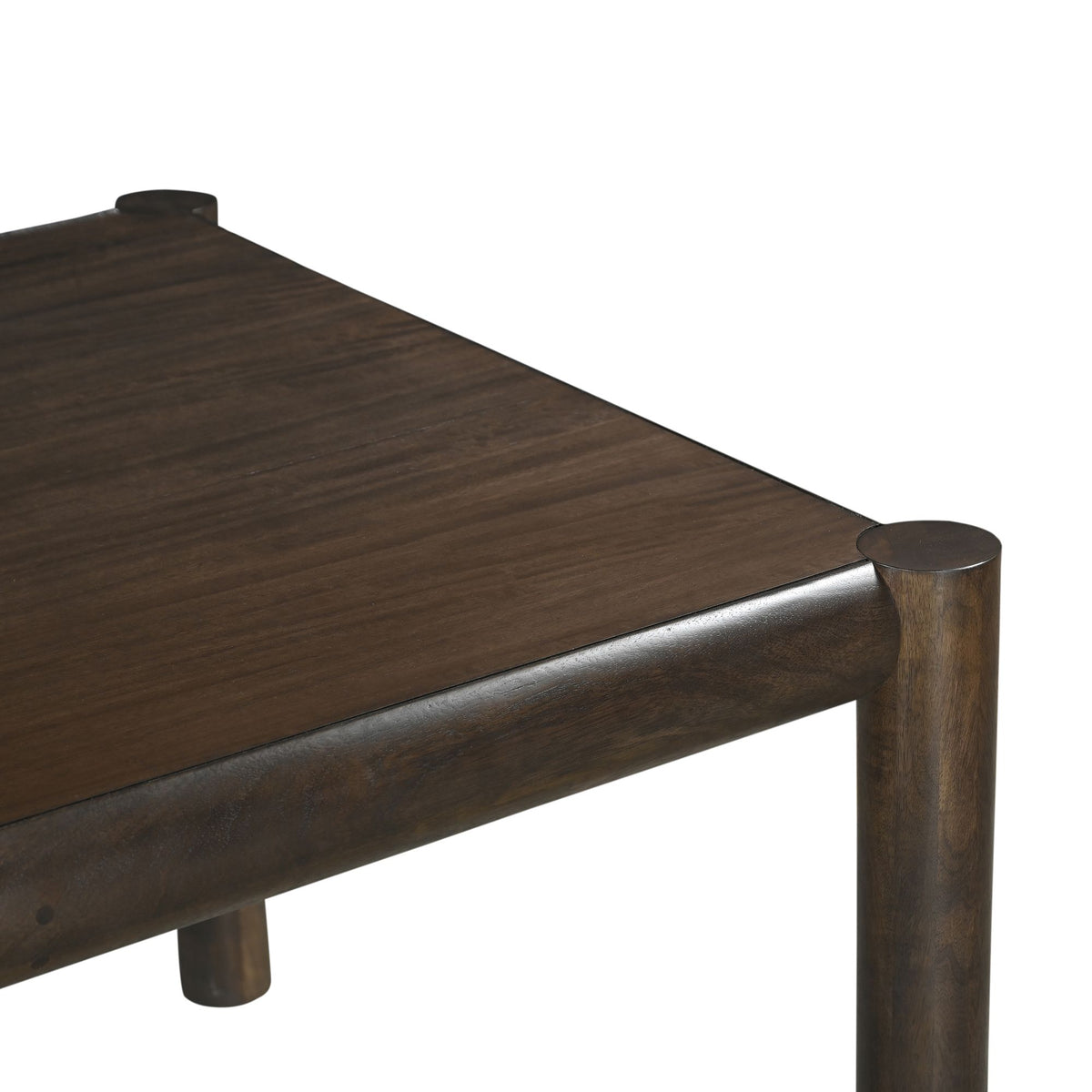 Solid Mango Wood Rectangular Dining Table, 79" in Mocha