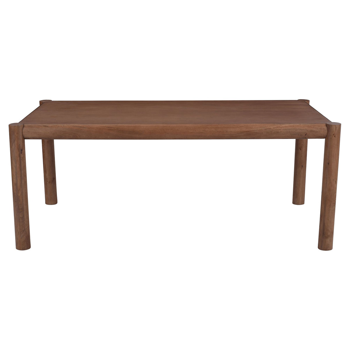 Solid Mango Wood Rectangular Dining Table, 79" in Walnut