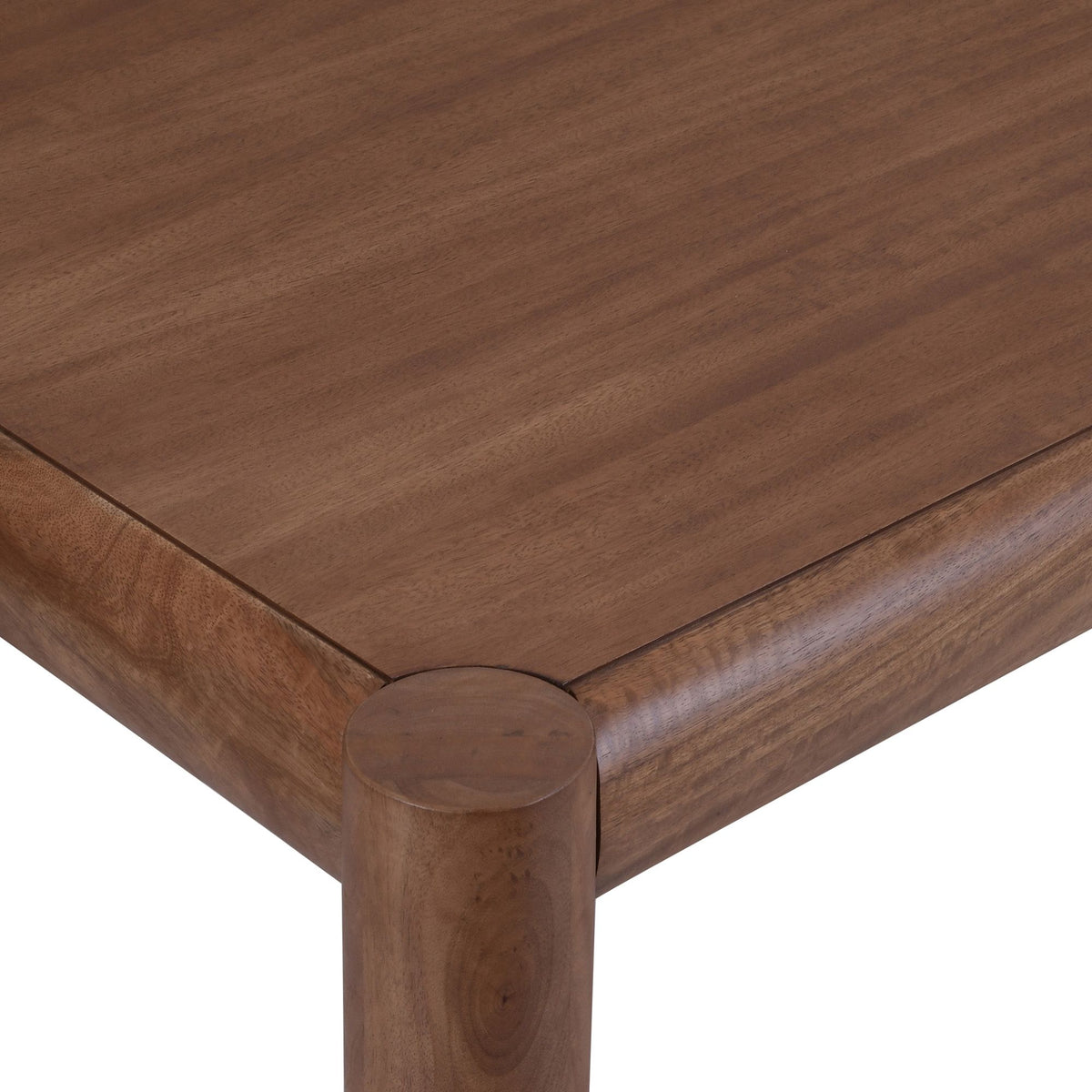 Solid Mango Wood Rectangular Dining Table, 79" in Walnut