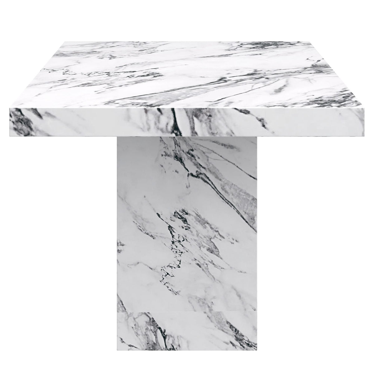 Concrete Rectangular Dining Table, 71" in Bulgari White