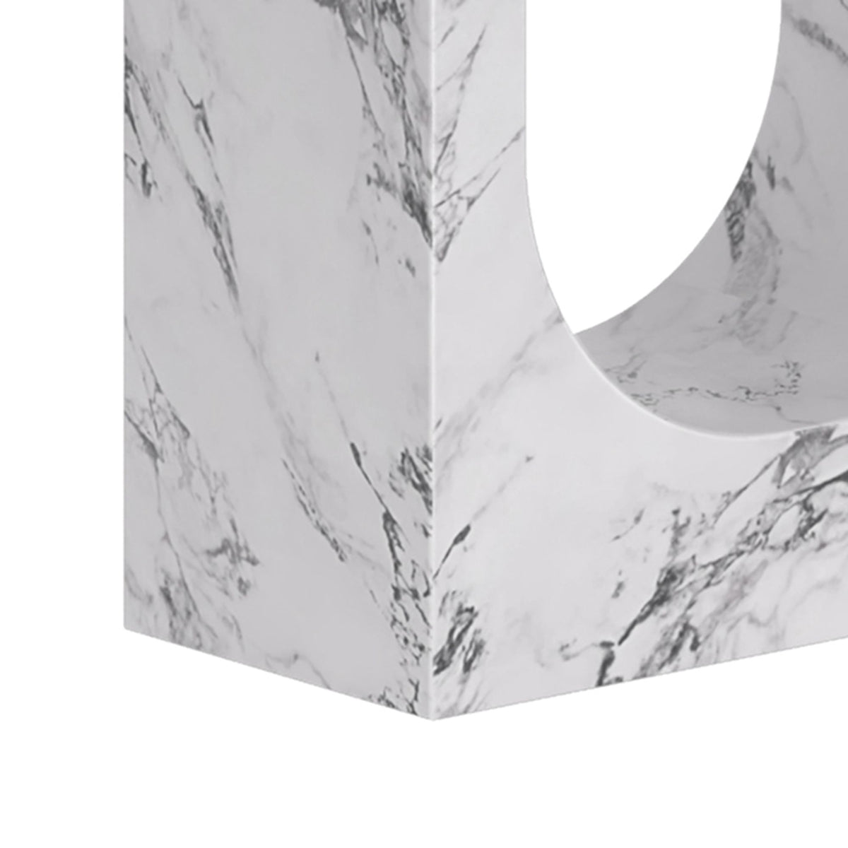 Concrete Rectangular Dining Table, 71" in Bulgari White