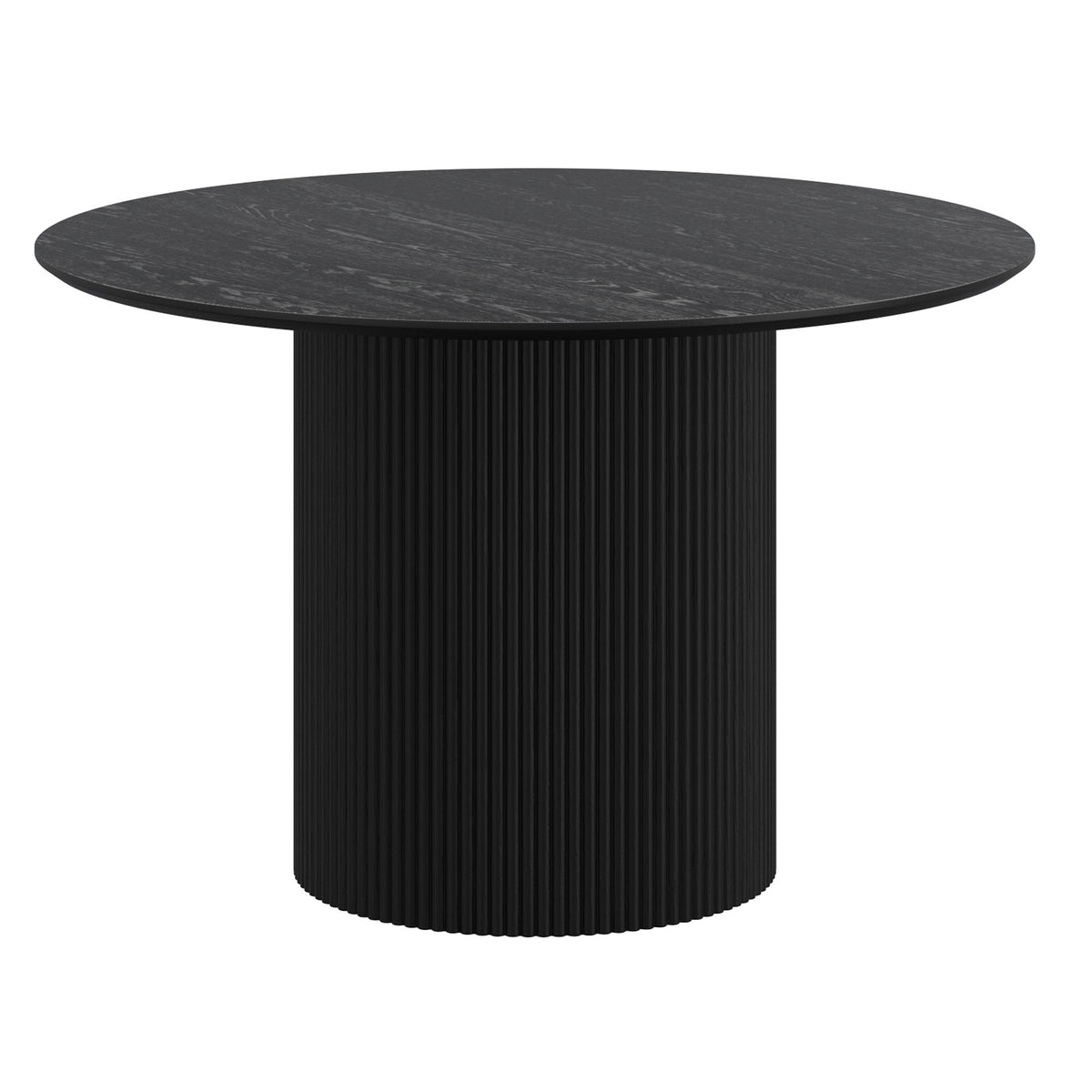Wood Round Dining Table, 47" in Black