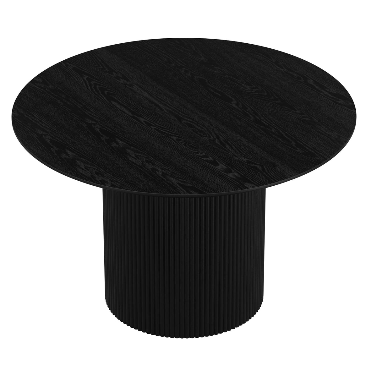 Wood Round Dining Table, 47" in Black