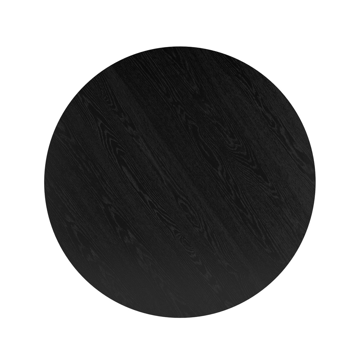 Wood Round Dining Table, 47" in Black