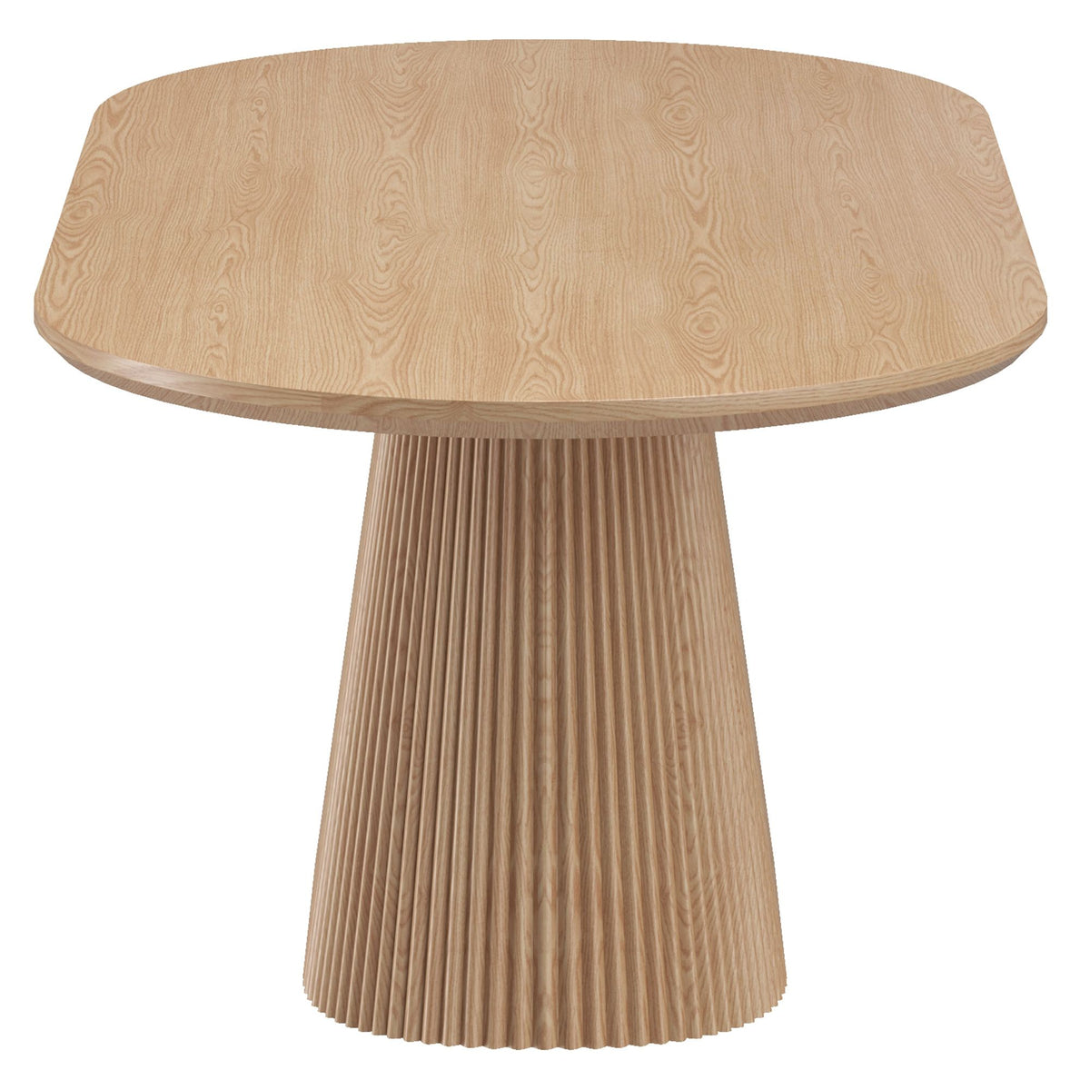 Wood Oval Dining Table, 79" in Natural
