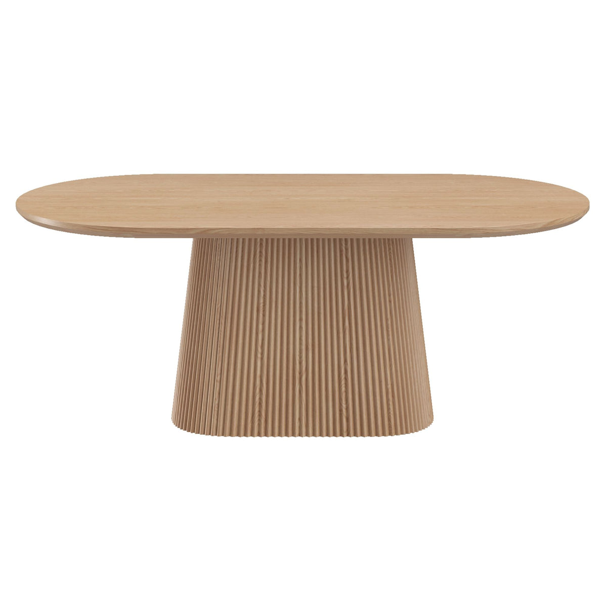 Wood Oval Dining Table, 79" in Natural