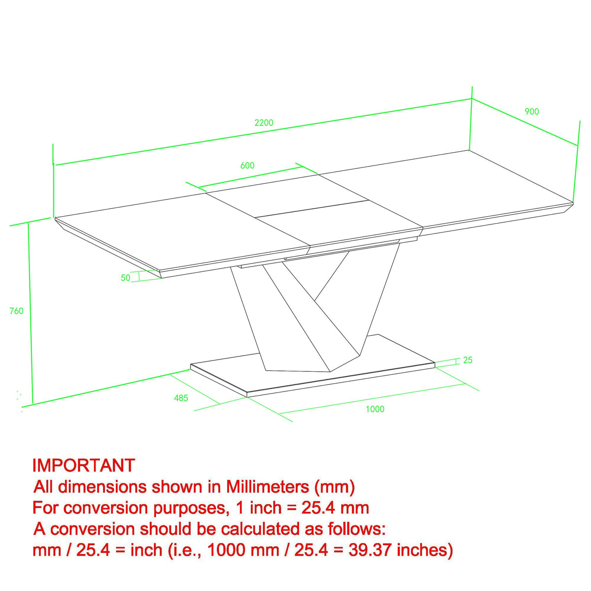 Wood Dining Table with Extension, 63"-87" in Washed Oak