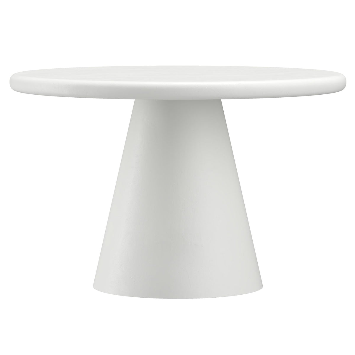 Concrete Round Dining Table, 47" in White