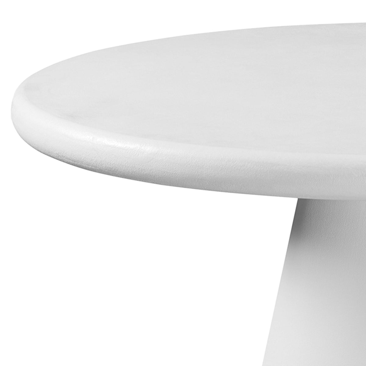 Concrete Round Dining Table, 47" in White