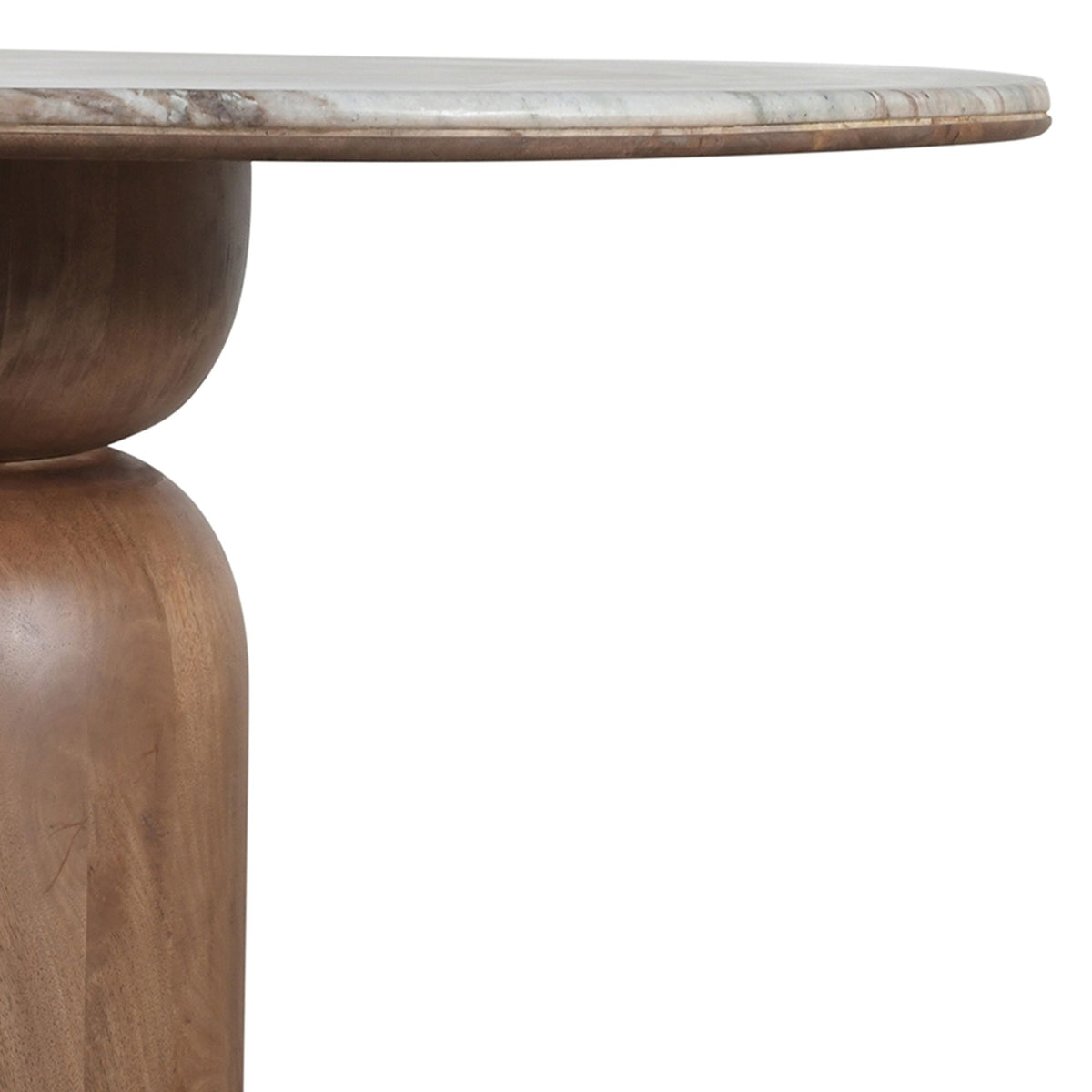 Solid Wood Round Dining Table, 50" in Walnut