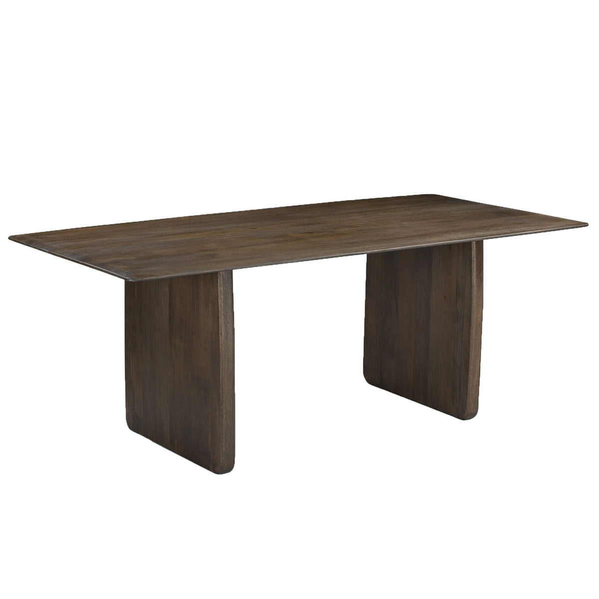 Solid Mango Wood Rectangular Dining Table, 78" in Mocha