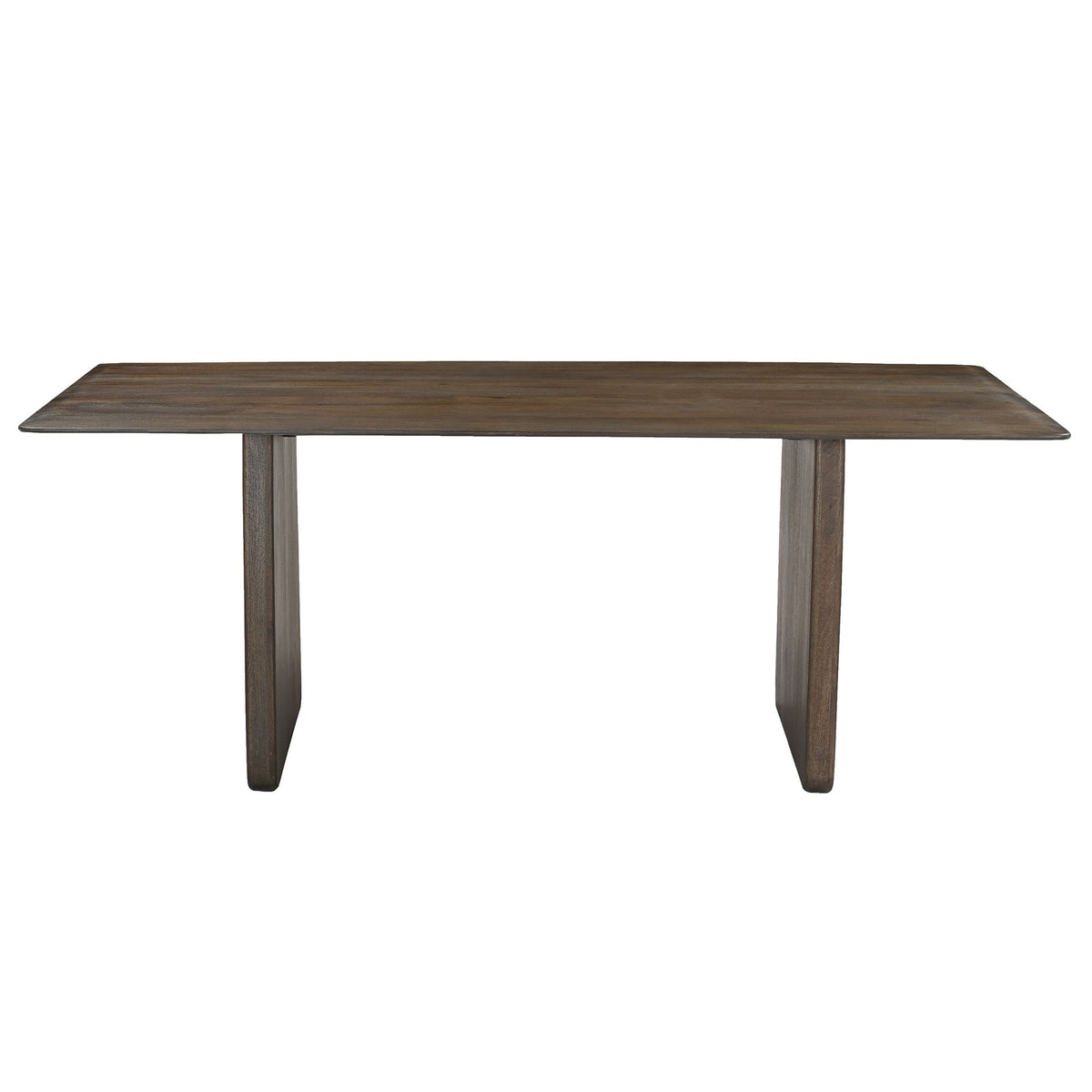 Solid Mango Wood Rectangular Dining Table, 78" in Mocha