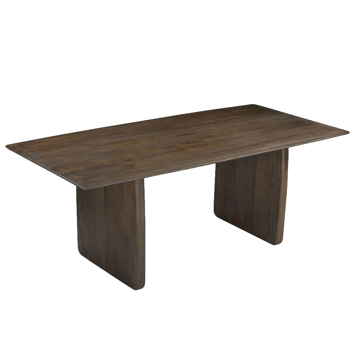 Solid Mango Wood Rectangular Dining Table, 78" in Mocha
