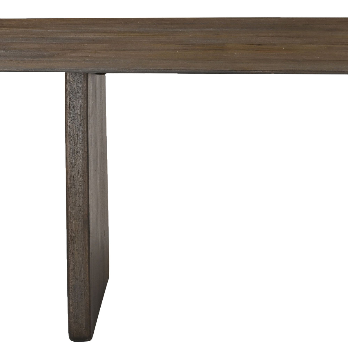 Solid Mango Wood Rectangular Dining Table, 78" in Mocha