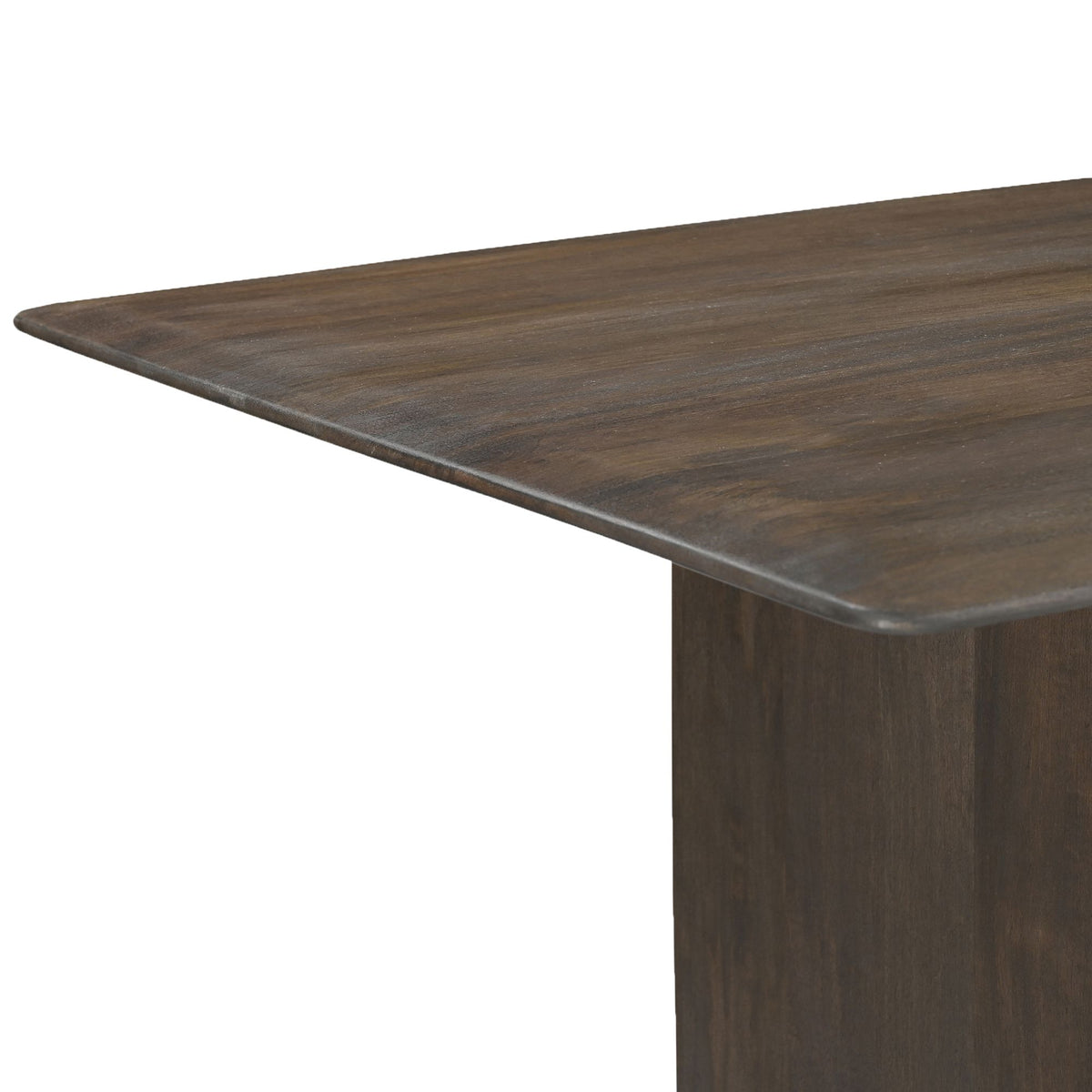 Solid Mango Wood Rectangular Dining Table, 78" in Mocha