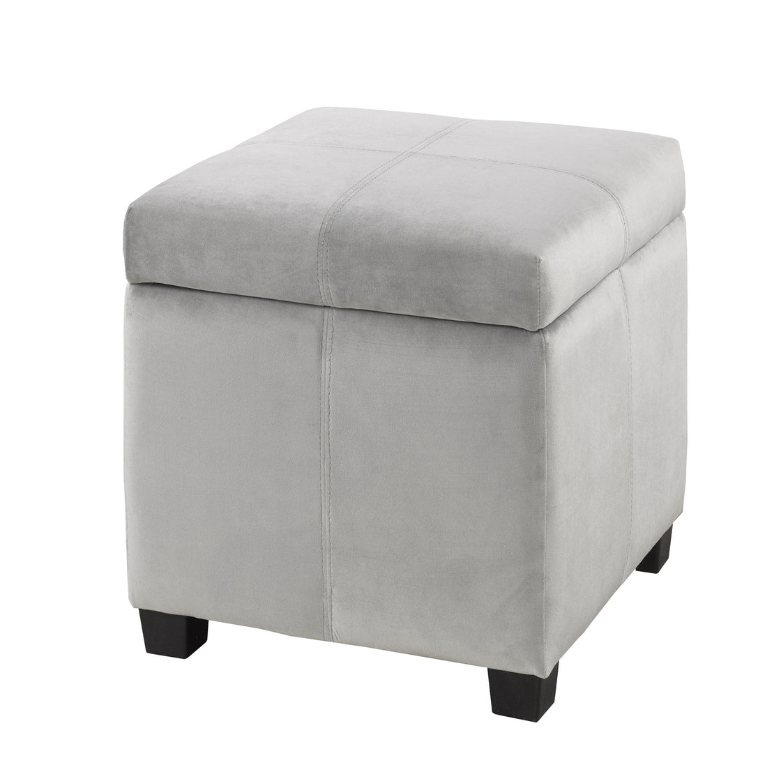 Tufted Storage Ottoman – Grey (Style 2)