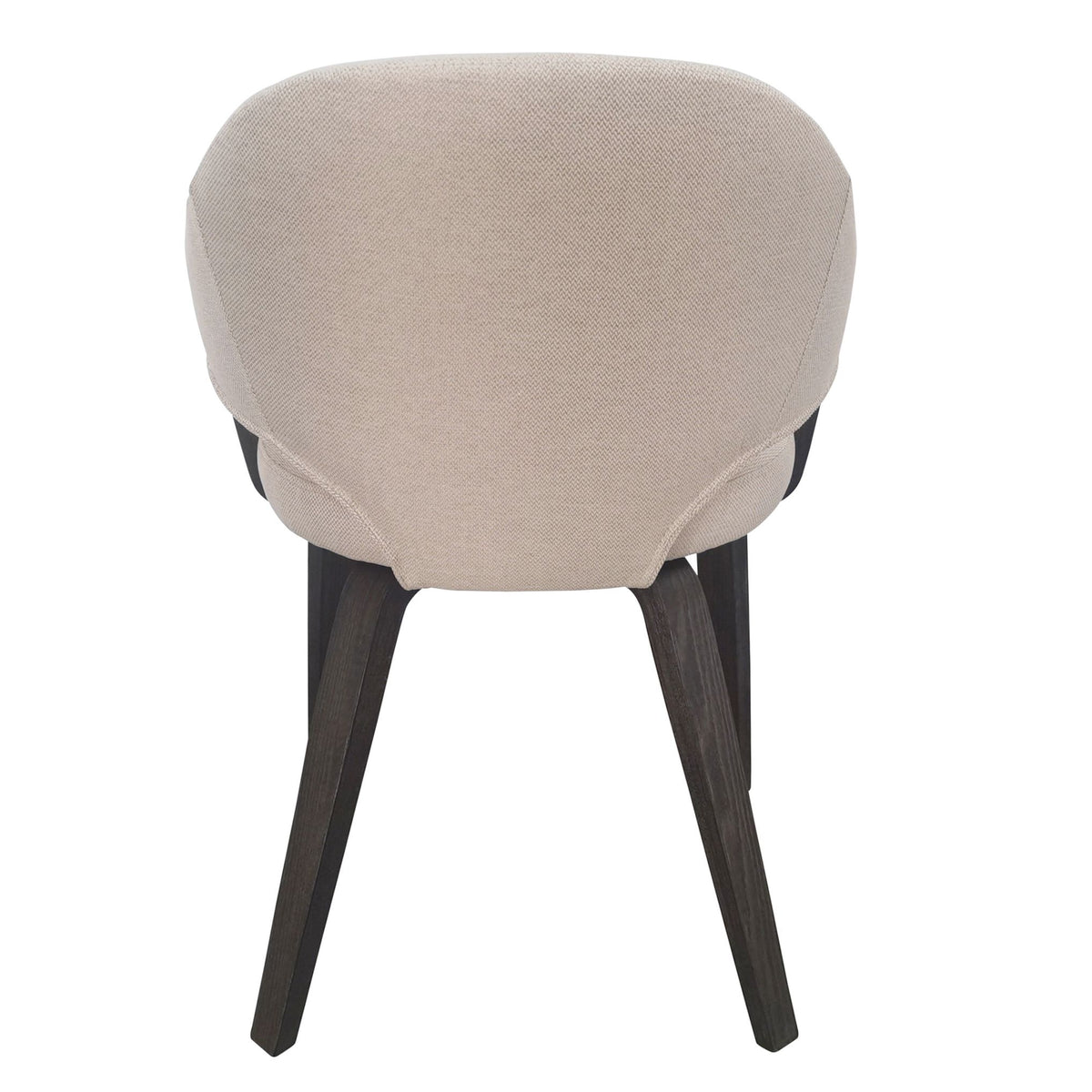 Contoured Upholstered Dining Chair, Set of 2 in Toffee and Walnut