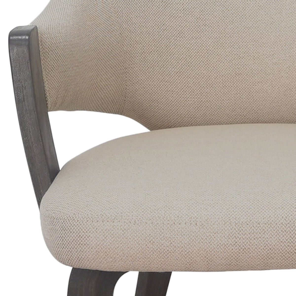 Contoured Upholstered Dining Chair, Set of 2 in Toffee and Walnut